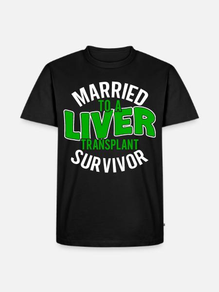 Lebertransplantation Organspender Design - Männer Premium Bio T-Shirt - Schwarz