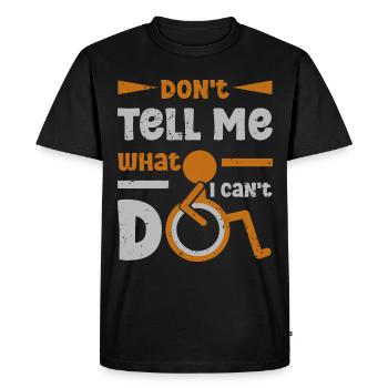 Wheelchair leg amputation consciousness amputation - Men's Premium Organic T-Shirt - black - Front - Nico (187cm)