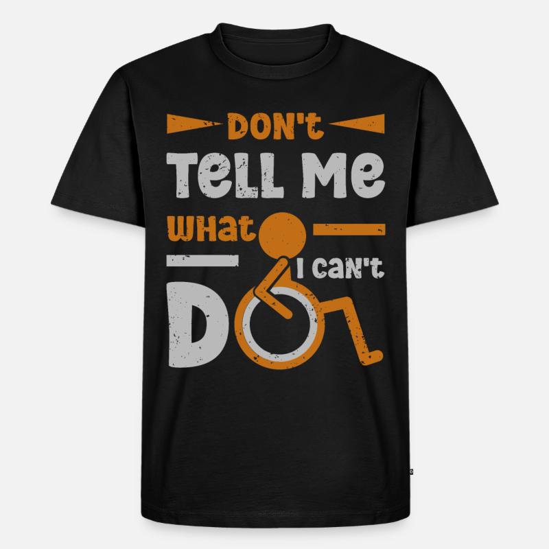 Rollstuhl Beinamputation Bewusstsein Amputation - Männer Premium Bio T-Shirt - Schwarz