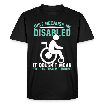 Wheelchair leg amputation consciousness amputation - Men's Premium Organic T-Shirt - black - Front - Nico (187cm)