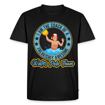 Joueur de water-polo entraîneur de l’équipe de water-polo - T-shirt Premium bio Homme - noir - Devant - Nico (187cm)