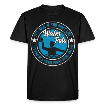 Joueur de water-polo entraîneur de l’équipe de water-polo - T-shirt Premium bio Homme - noir - Devant - Nico (187cm)