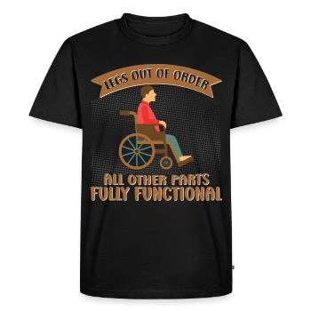 Wheelchair leg amputation consciousness amputation - Men's Premium Organic T-Shirt - black - Front - Nico (187cm)