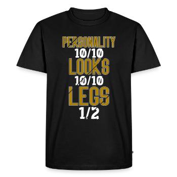 Wheelchair leg amputation consciousness amputation - Men's Premium Organic T-Shirt - black - Front - Nico (187cm)