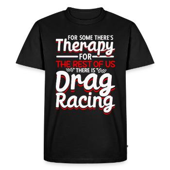 Course de dragsters Course de voitures de course de dragster - T-shirt Premium bio Homme - noir - Devant - Nico (187cm)