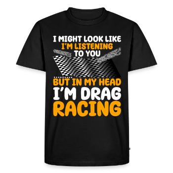 Course de dragsters Course de voitures de course de dragster - T-shirt Premium bio Homme - noir - Devant - Nico (187cm)
