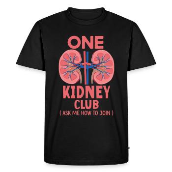 Transplantation rénale Chirurgie rénale Donneur d’organes - T-shirt Premium bio Homme - noir - Devant - Nico (187cm)