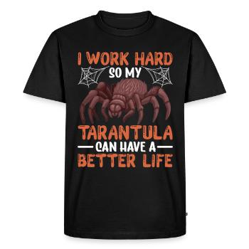 Tarentule Araignées Tarentule Familier Tarentule Collector - T-shirt Premium bio Homme - noir - Devant - Nico (187cm)