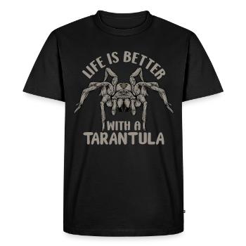 Tarentule Araignées Tarentule Familier Tarentule Collector - T-shirt Premium bio Homme - noir - Devant - Nico (187cm)
