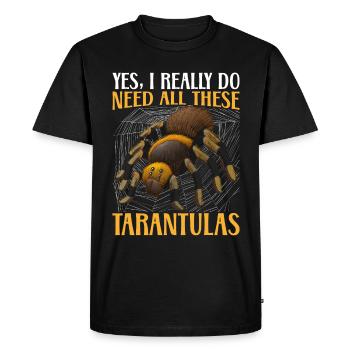 Tarentule Papa Tarentules Collectionneur Tarentule - T-shirt Premium bio Homme - noir - Devant - Nico (187cm)