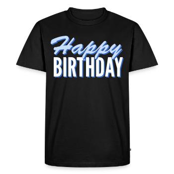 Félicitations Idée cadeau de vœux d’anniversaire - T-shirt Premium bio Homme - noir - Devant - Nico (187cm)