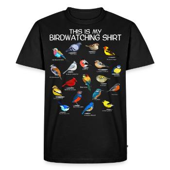 Bird Watching Orinthologist Birdwatching Gift - Men's Premium Organic T-Shirt - black - Front - Nico (187cm)