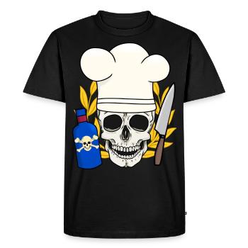 Poison Horror Kitchen Halloween Chef - Men's Premium Organic T-Shirt - black - Front - Nico (187cm)