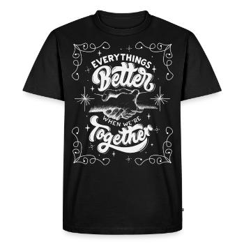 Valentine's Day Saying Typography Friends Love - Men's Premium Organic T-Shirt - black - Front - Nico (187cm)