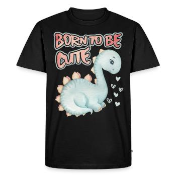 Bébé dinosaure, disant, mignon-dinosaure - T-shirt Premium bio Homme - noir - Devant - Nico (187cm)
