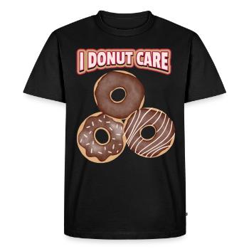 I-Donut-Care drôle de dicton, jeu de mots avec beignet au chocolat - T-shirt Premium bio Homme - noir - Devant - Nico (187cm)