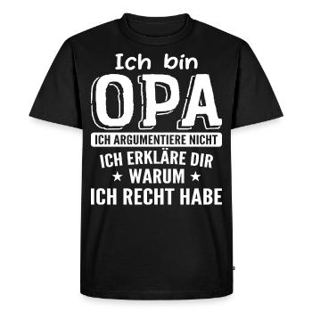 Grandpa's Grandpa's Gift - Men's Premium Organic T-Shirt - black - Front - Nico (187cm)