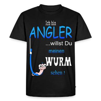 Lustige Angler Spruch - Männer Premium Bio T-Shirt - Schwarz - Vorne - Nico (187cm)