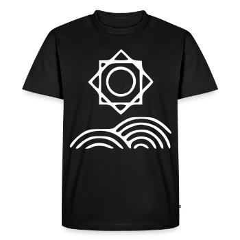 Plant drawing nature sketch white - Men's Premium Organic T-Shirt - black - Front - Nico (187cm)