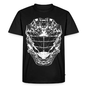Lacrosse Helmet Line Art - Men's Premium Organic T-Shirt - black - Front - Nico (187cm)