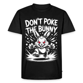 Angry Bunny Protest Design - Men's Premium Organic T-Shirt - black - Front - Nico (187cm)