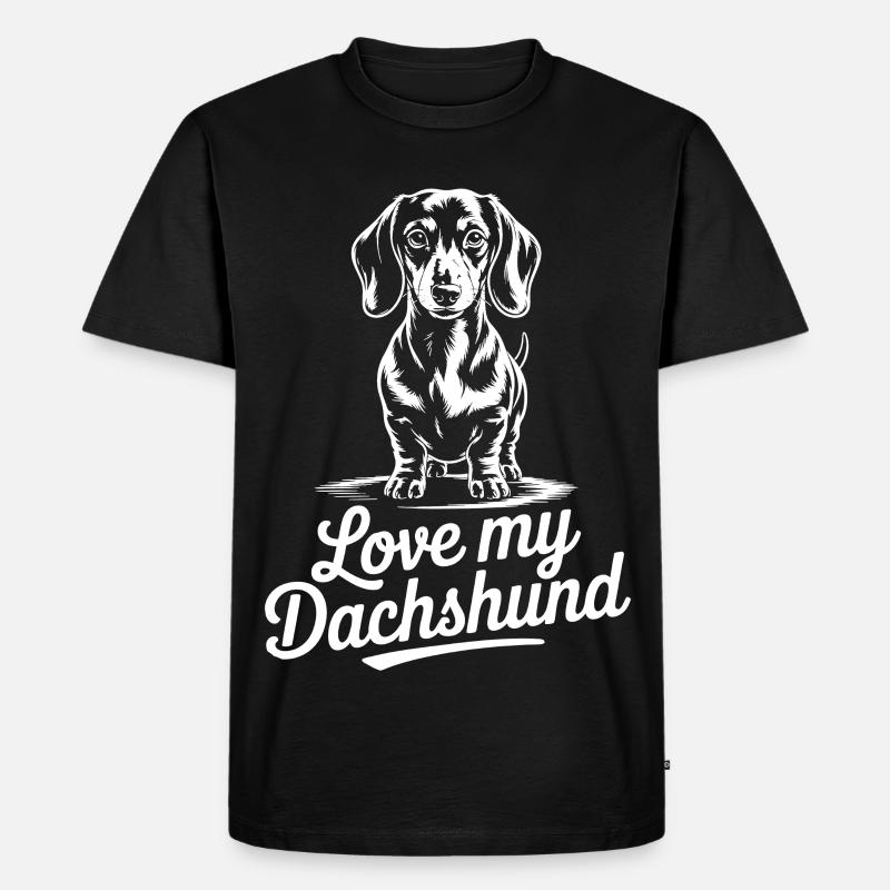 Lieblingsdackel Motiv - Männer Premium Bio T-Shirt - Schwarz