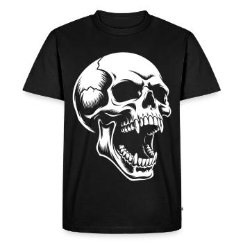 Le Crâne Hurlant - T-shirt Premium bio Homme - noir - Devant - Nico (187cm)
