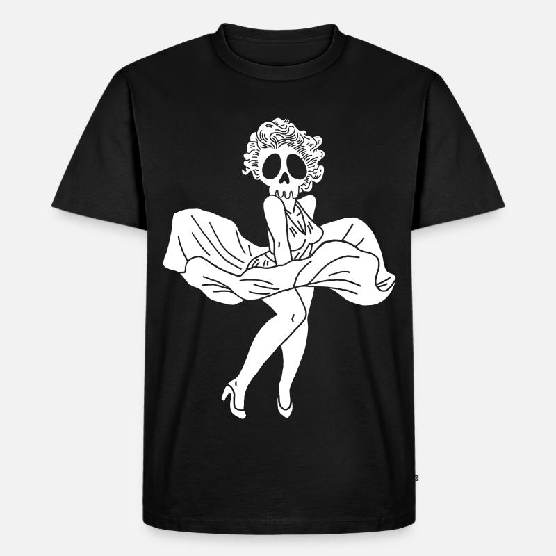 Fantôme de Marylin Monroe - Männer Premium Bio T-Shirt - Schwarz