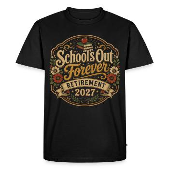 Teacher Retreat 2027 | School Finie Humor - Men's Premium Organic T-Shirt - black - Front - Nico (187cm)