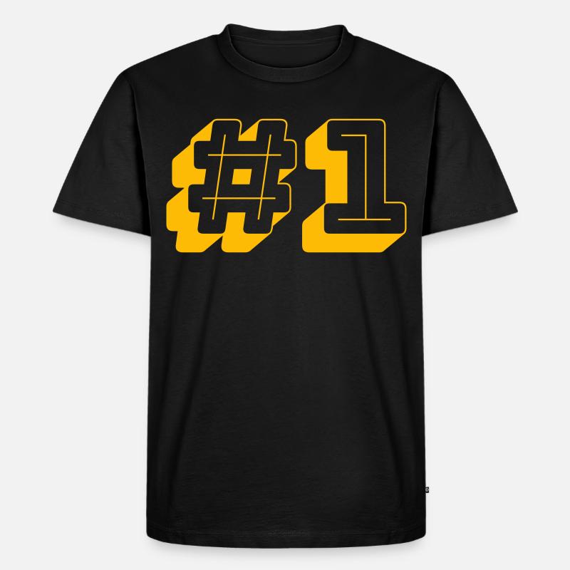 Nummer Eins Nummer 1 - Männer Premium Bio T-Shirt - Schwarz