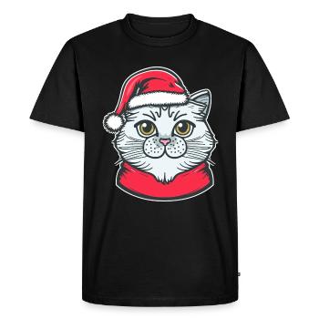 Illustration numérique parfaite pour chat de l’Avent, un grand Noël - T-shirt Premium bio Homme - noir - Devant - Nico (187cm)