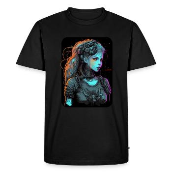 Wonderful Illustration of a Beautiful Girl - Men's Premium Organic T-Shirt - black - Front - Nico (187cm)