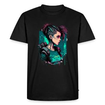 Stunning punk Girl for Video Game Fans - Men's Premium Organic T-Shirt - black - Front - Nico (187cm)