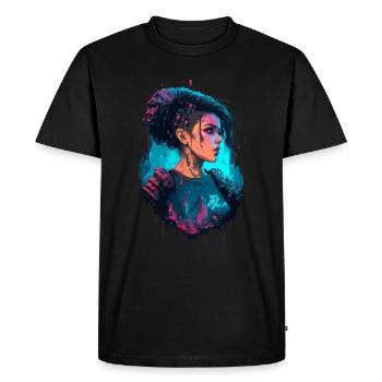 Gorgeous Futuristic Women For Gaming Fans - Men's Premium Organic T-Shirt - black - Front - Nico (187cm)