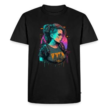 Fearsome Punk Girl the ideal gift for Tech nerds - Men's Premium Organic T-Shirt - black - Front - Nico (187cm)