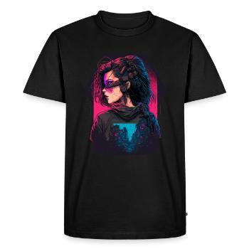 Science Fiction Lady the excellent gift for - Men's Premium Organic T-Shirt - black - Front - Nico (187cm)