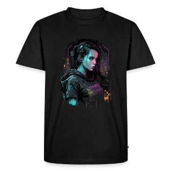 Breathtaking Punk Girl the ideal Christmas - Men's Premium Organic T-Shirt - black - Front - Nico (187cm)
