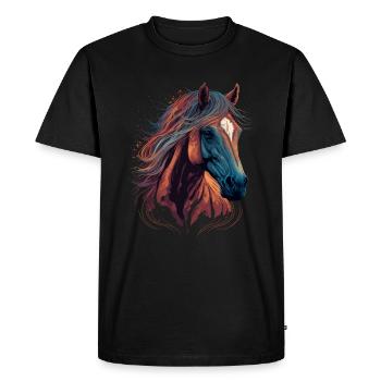 Jument - T-shirt Premium bio Homme - noir - Devant - Nico (187cm)