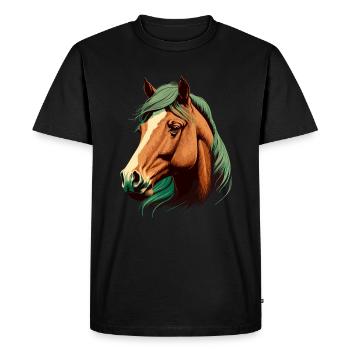 Belle jument - T-shirt Premium bio Homme - noir - Devant - Nico (187cm)