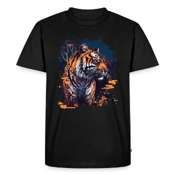Tigre - T-shirt Premium bio Homme - noir - Devant - Nico (187cm)
