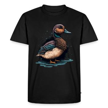 Beau canard - T-shirt Premium bio Homme - noir - Devant - Nico (187cm)