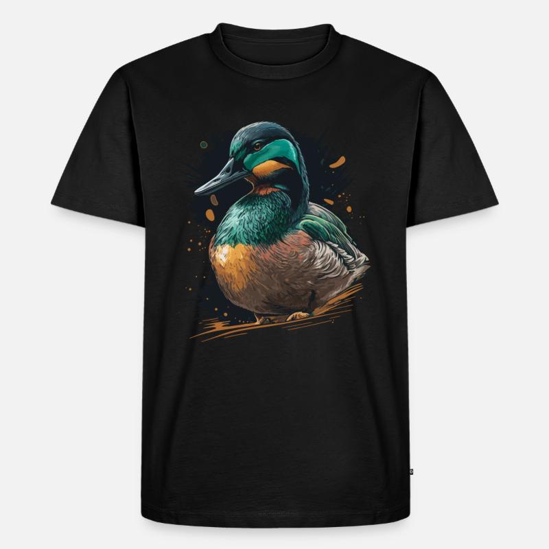 Entenjäger Geschenk - Männer Premium Bio T-Shirt - Schwarz
