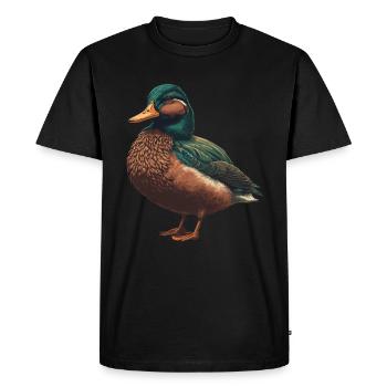 Canard détaillé - T-shirt Premium bio Homme - noir - Devant - Nico (187cm)
