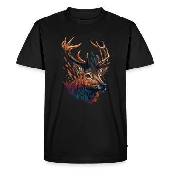 Élan - T-shirt Premium bio Homme - noir - Devant - Nico (187cm)