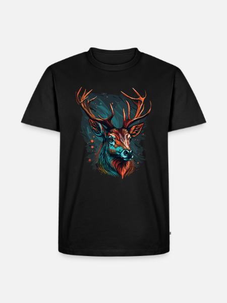 Deer Lover - Men's Premium Organic T-Shirt - black