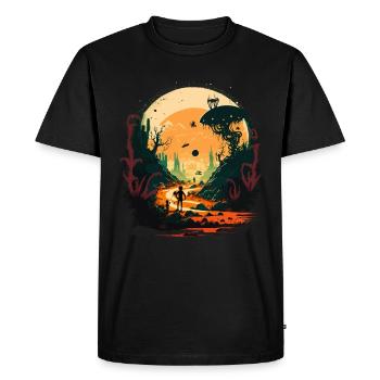 Mon extraterrestre - T-shirt Premium bio Homme - noir - Devant - Nico (187cm)