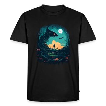 Tendances - T-shirt Premium bio Homme - noir - Devant - Nico (187cm)