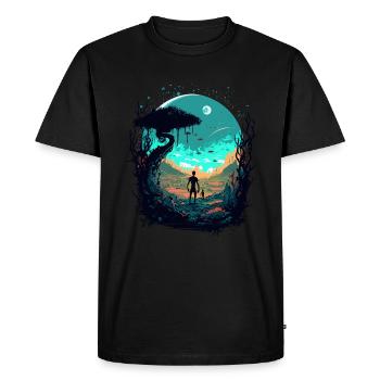 Scifi - T-shirt Premium bio Homme - noir - Devant - Nico (187cm)