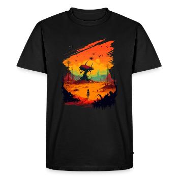 coloré - T-shirt Premium bio Homme - noir - Devant - Nico (187cm)