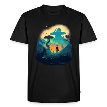 Extraterrestrial - Men's Premium Organic T-Shirt - black - Front - Nico (187cm)